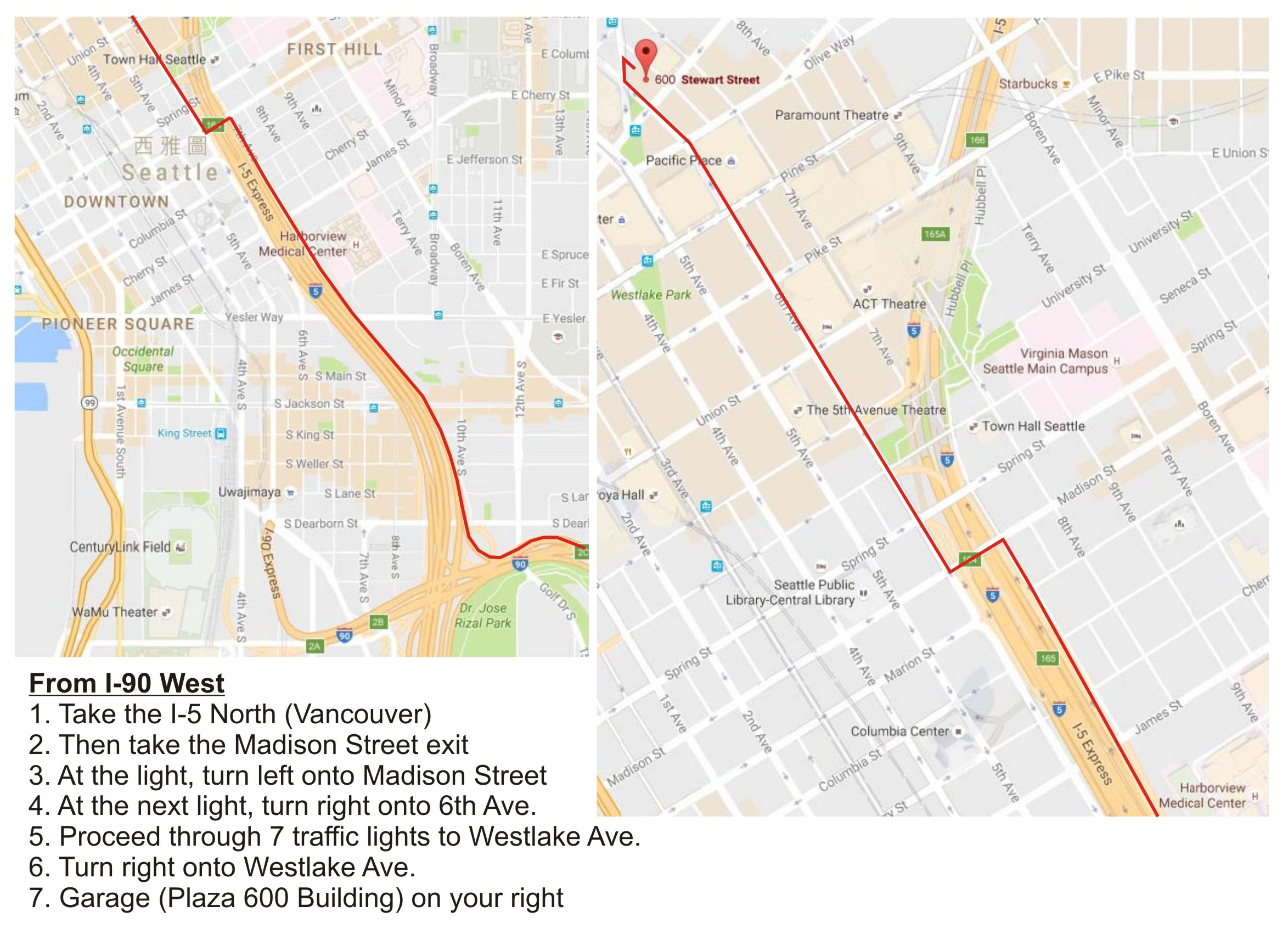 Map - I-90 West